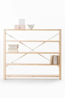 Lundia Classic open shelf, low, wide, natural