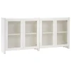 Lundia Classic sideboard with reeded glass doors, white lacquered