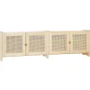 Lundia Classic TV stand w/ rattan doors, natural