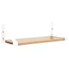 Lundia Classic wall shelf, 50 x 30 cm, white - brown
