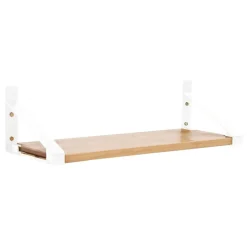 Lundia Classic wall shelf, 50 x 30 cm, white - brown