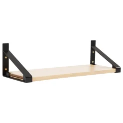 Lundia Classic wall shelf, 50 x 30 cm, black - natural