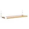 Lundia Classic wall shelf, 80 x 30 cm, white - brown