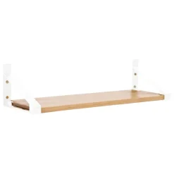 Lundia Classic wall shelf, 80 x 30 cm, white - brown