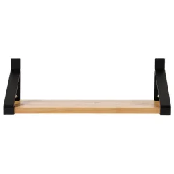 Lundia Classic wall shelf, 50 x 30 cm, black - brown