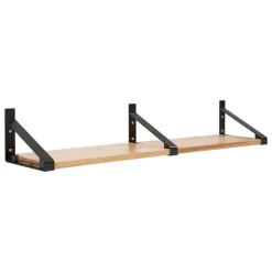 Lundia Classic wall shelf, 2 pcs, black - brown