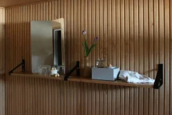 Lundia Classic wall shelf, 2 pcs, black - brown