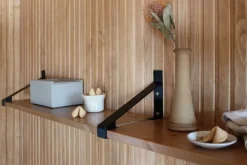 Lundia Classic wall shelf, 2 pcs, black - brown