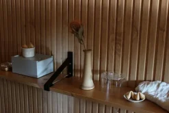 Lundia Classic wall shelf, 2 pcs, black - brown