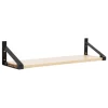 Lundia Classic wall shelf, 100 x 30 cm, black - natural