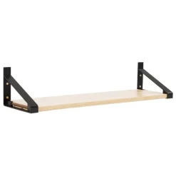 Lundia Classic wall shelf, 100 x 30 cm, black - natural