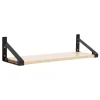 Lundia Classic wall shelf, 80 x 30 cm, black - natural