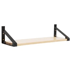 Lundia Classic wall shelf, 80 x 30 cm, black - natural