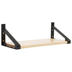 Lundia Classic wall shelf, 40 x 30 cm, black - natural