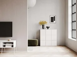 Lundia Fuuga cabinet, 96 cm, 9 doors, white