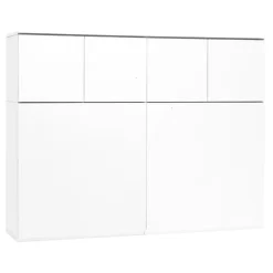 Lundia Fuuga cabinet, 128 cm, large and small doors, white