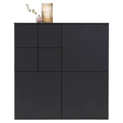 Lundia Fuuga cabinet with doors, 128 x 132 cm, black