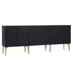 Lundia Fuuga sideboard, 192 cm, black - oak