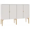Lundia Fuuga sideboard, 128 cm, cashmere - Terrazzo - oak - brass