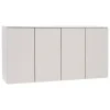 Lundia Fuuga sideboard, 128 cm, wall mounting, cashmere - Terrazzo