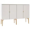 Lundia Fuuga sideboard, 128 cm, cashmere - oak - brass
