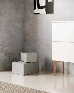 Lundia Fuuga sideboard, 128 cm, white - oak