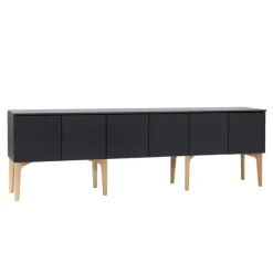 Lundia Fuuga TV table with doors, black - oak