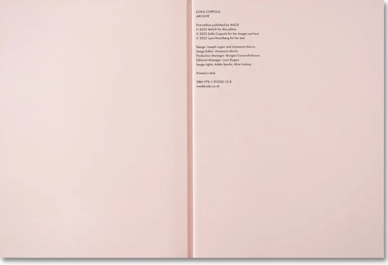 MACK Books Sofia Coppola Archive 1999-2023