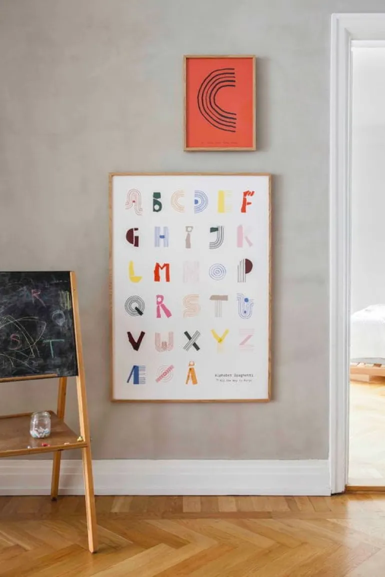 MADO Alphabet Spaghetti poster, 50 x 70 cm, multicolour