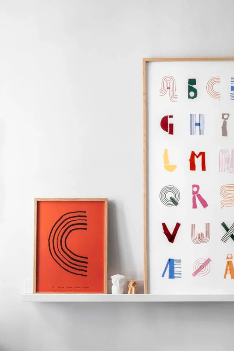 MADO Alphabet Spaghetti poster, 50 x 70 cm, multicolour
