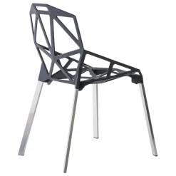 Magis Chair_One, anthracite - polished aluminium legs
