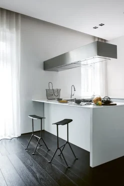 Magis Officina bar stool, high, galvanized, black