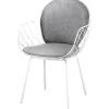 Magis Pina chair, white steel frame, grey seat