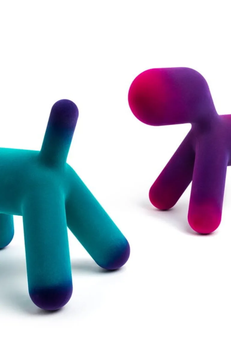 Magis Puppy, L, turquoise - violet velvet