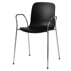 Magis Substance chair with arms, chrome - black