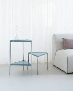 Magis Tambour low table, 44 cm, white - light blue