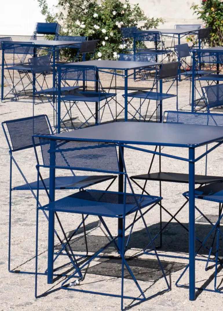 Magnus Olesen X-Line chair, blue