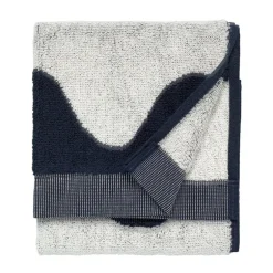 Marimekko Lokki guest towel, off white - dark blue
