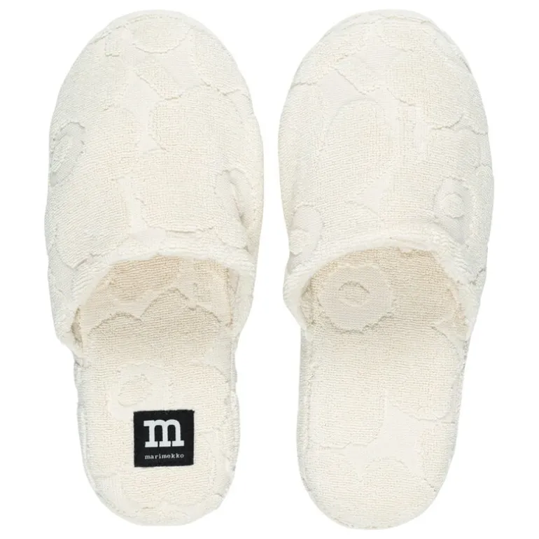 Marimekko Mini Unikko slippers, ivory