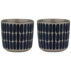 Marimekko Oiva - Alku coffee cup w/o handle, 2 pcs, terra - dark blue