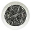 Marimekko Oiva - Räsymatto plate 20,5 cm, white - black