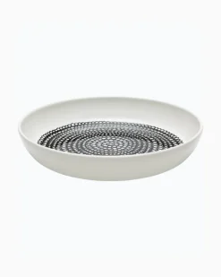 Marimekko Oiva - Räsymatto plate 20,5 cm, white - black