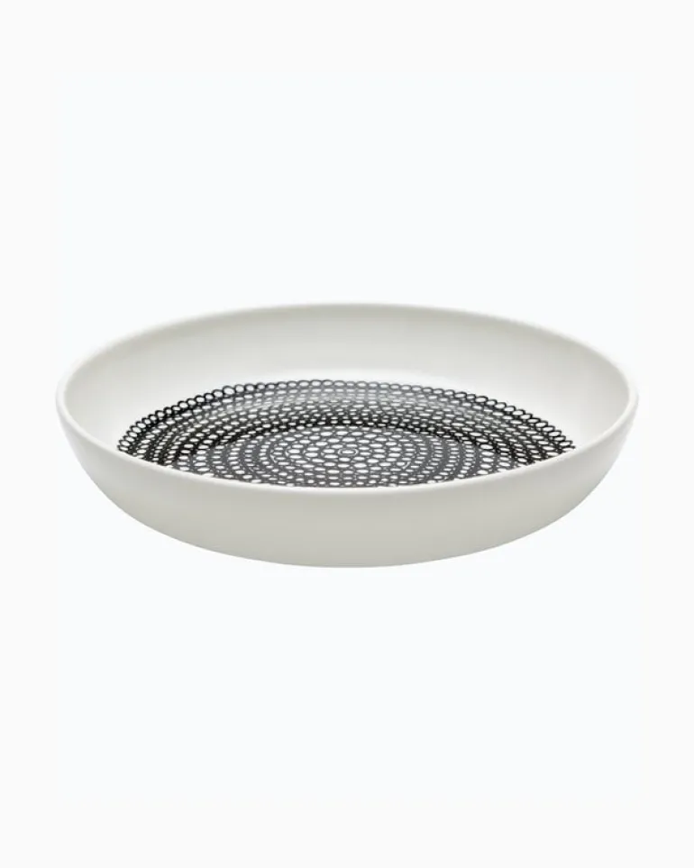 Marimekko Oiva - Räsymatto plate 20,5 cm, white - black
