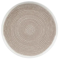 Marimekko Oiva - Siirtolapuutarha plate, 25 cm, white - beige