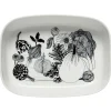 Marimekko Oiva - Siirtolapuutarha serving dish, white-black