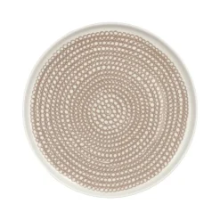 Marimekko Oiva - Siirtolapuutarha plate, 20 cm, white - clay