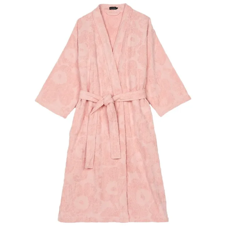 Marimekko Pieni Unikko bathrobe, powder - pink