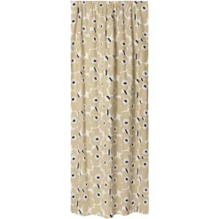Marimekko Pieni Unikko curtain, 135 x 250 cm, off white-beige-dark blue