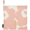 Marimekko Pieni Unikko pot holder, peach - cotton