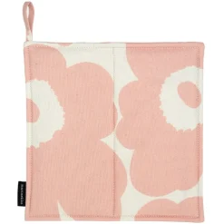 Marimekko Pieni Unikko pot holder, peach - cotton